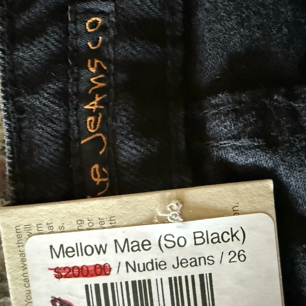 Nudie Jeans Men's Dark Black Skinny Jeans W26 X L30